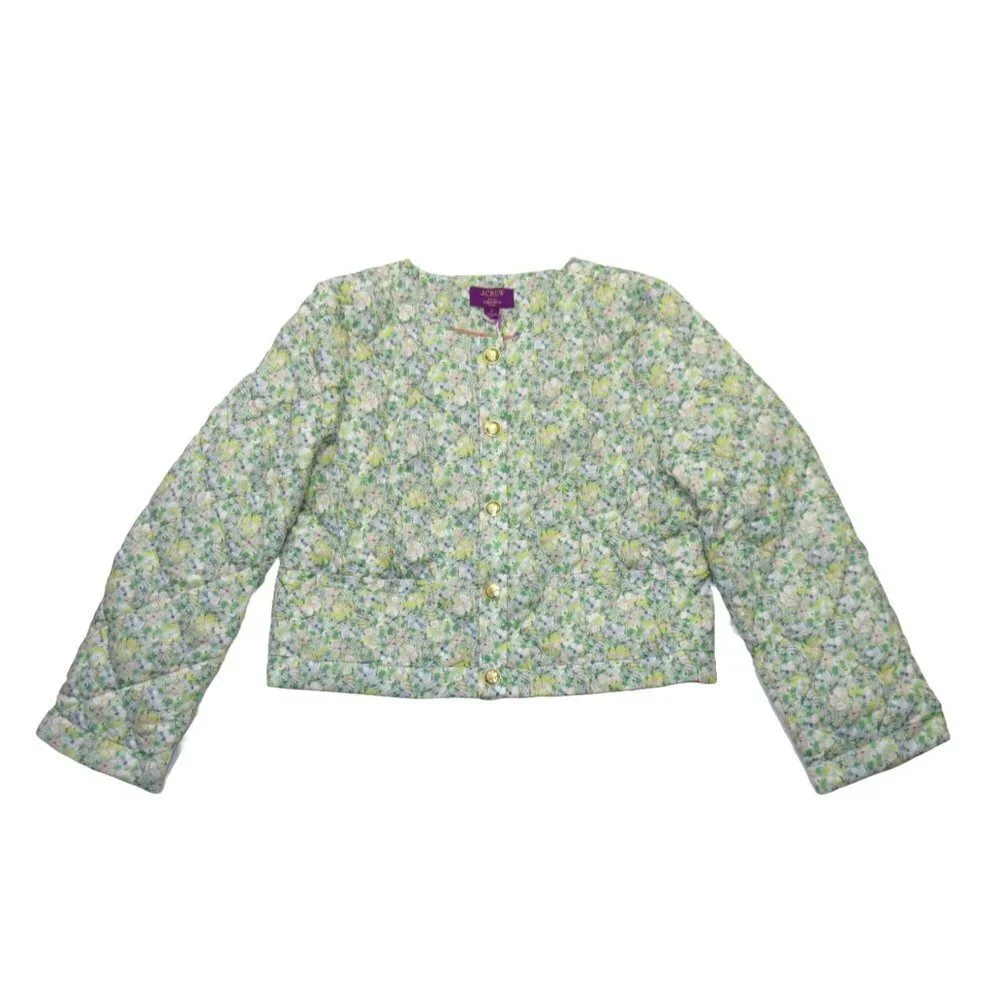 NWT J. Crew Quilted Louisa Lady Jacket in Ivory Colour Fields Liberty Floral 2